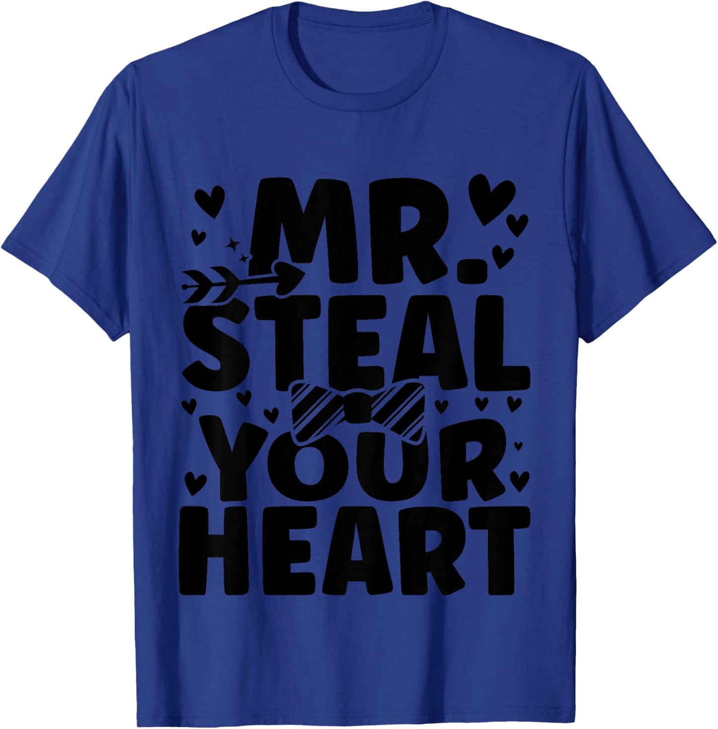 Kids Boys Valentine Shirt Mr Steal Your Heart For Boys Toddlers T-Shirt - T-Shirt | Royal