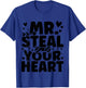 Kids Boys Valentine Shirt Mr Steal Your Heart For Boys Toddlers T-Shirt - T-Shirt | Royal