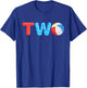 2nd Birthday Two Year Old Beach Ball Theme Summer Pool Party Kids T-Shirt - T-Shirt | Royal