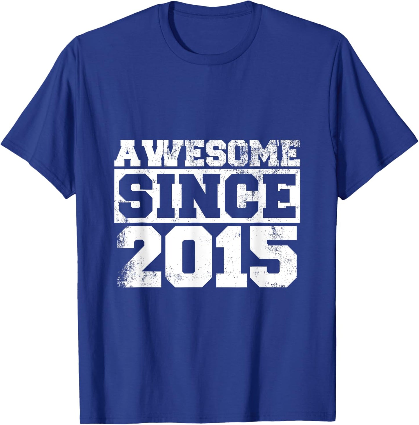 Kids Awesome since 2015 Vintage Style Born in 2015 Birthday T-Shirt - T-Shirt | Royal