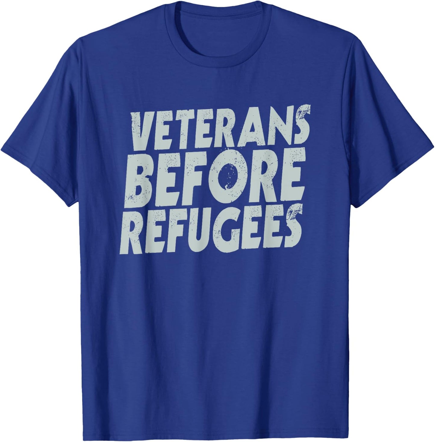 Veteran Shirt Before Refugees Men Women Soldier USA Gift T-Shirt - T-Shirt | Royal