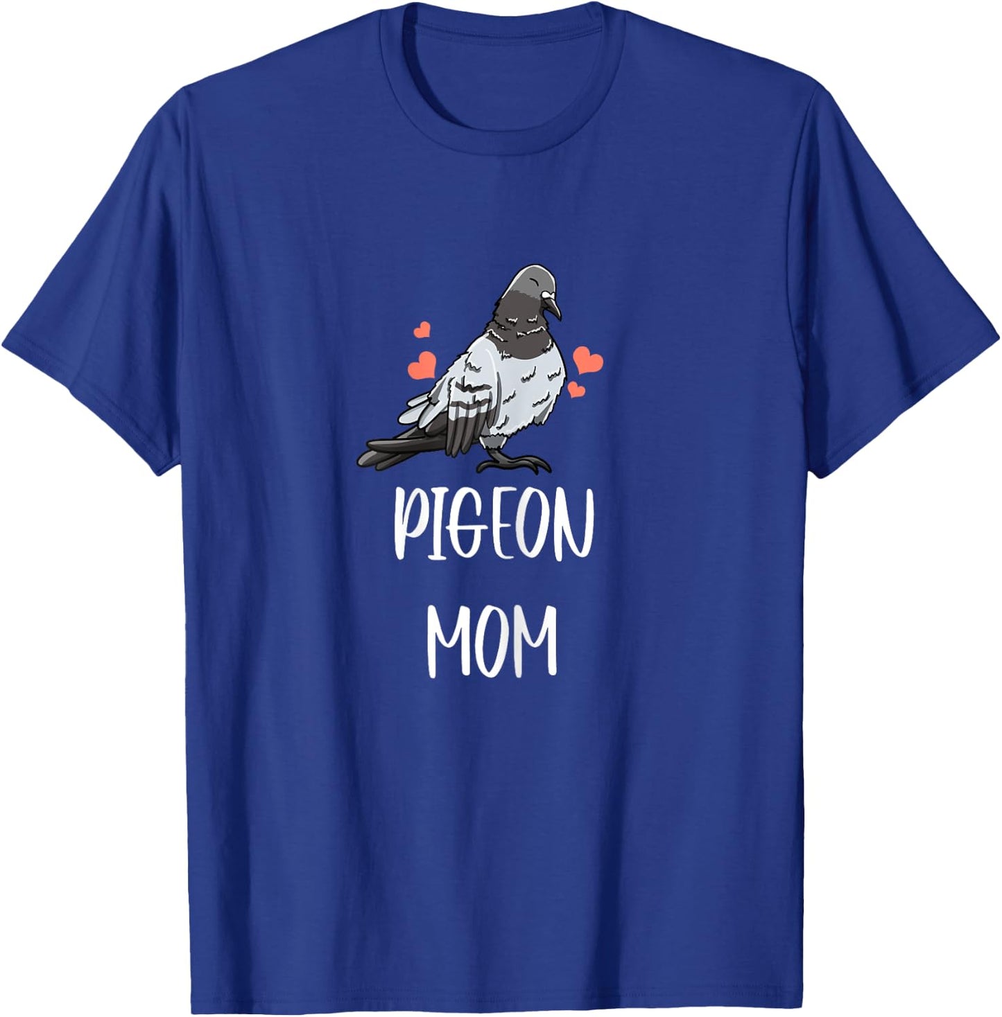 Pigeon Mom Leaf Pattern Girly Fowl Dove Pet Bird Lover Gift T-Shirt - T-Shirt | Royal