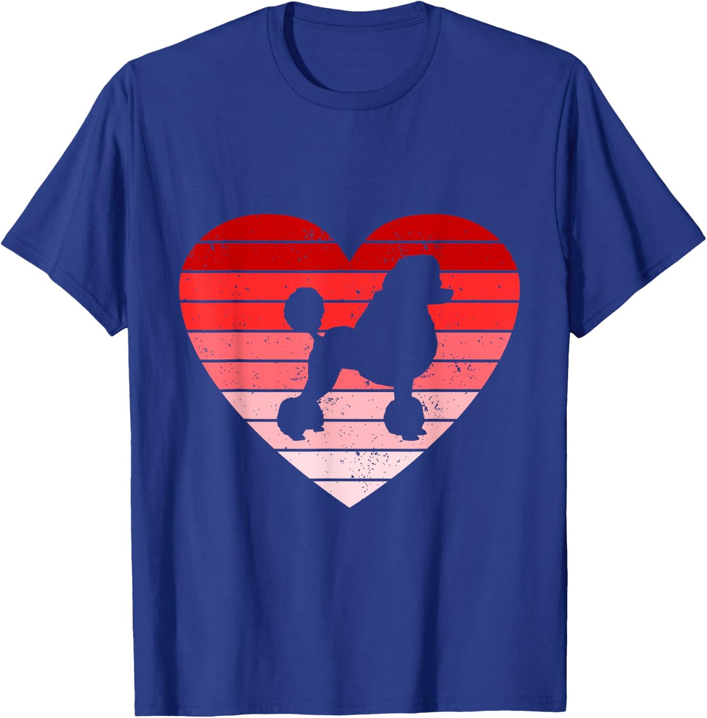 Retro style Valentines day Poodle Lover Gift T-Shirt - T-Shirt | Royal