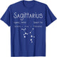 Retro Distressed Sagittarius Symbol Zodiac Sign Birthday T-Shirt - T-Shirt | Royal