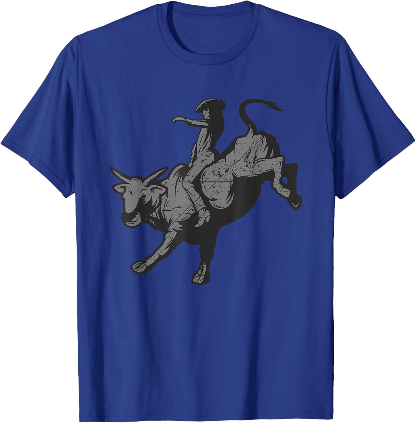 Funny Professional Bull Riding Rodeo Rider Cowboy Men Gift T-Shirt - T-Shirt | Royal