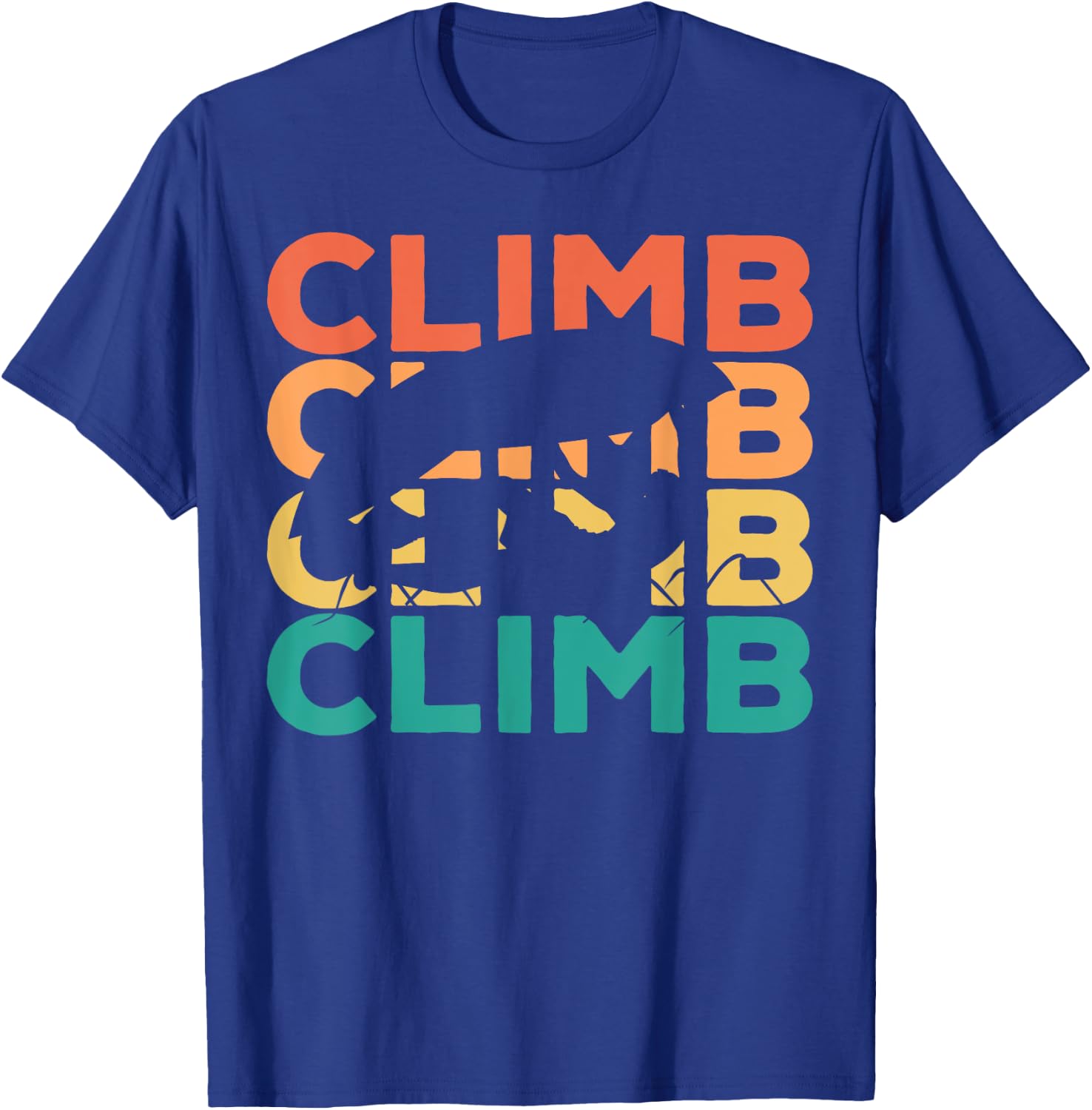 Retro Vintage Climbing Gift Climbers T-Shirt - T-Shirt | Royal