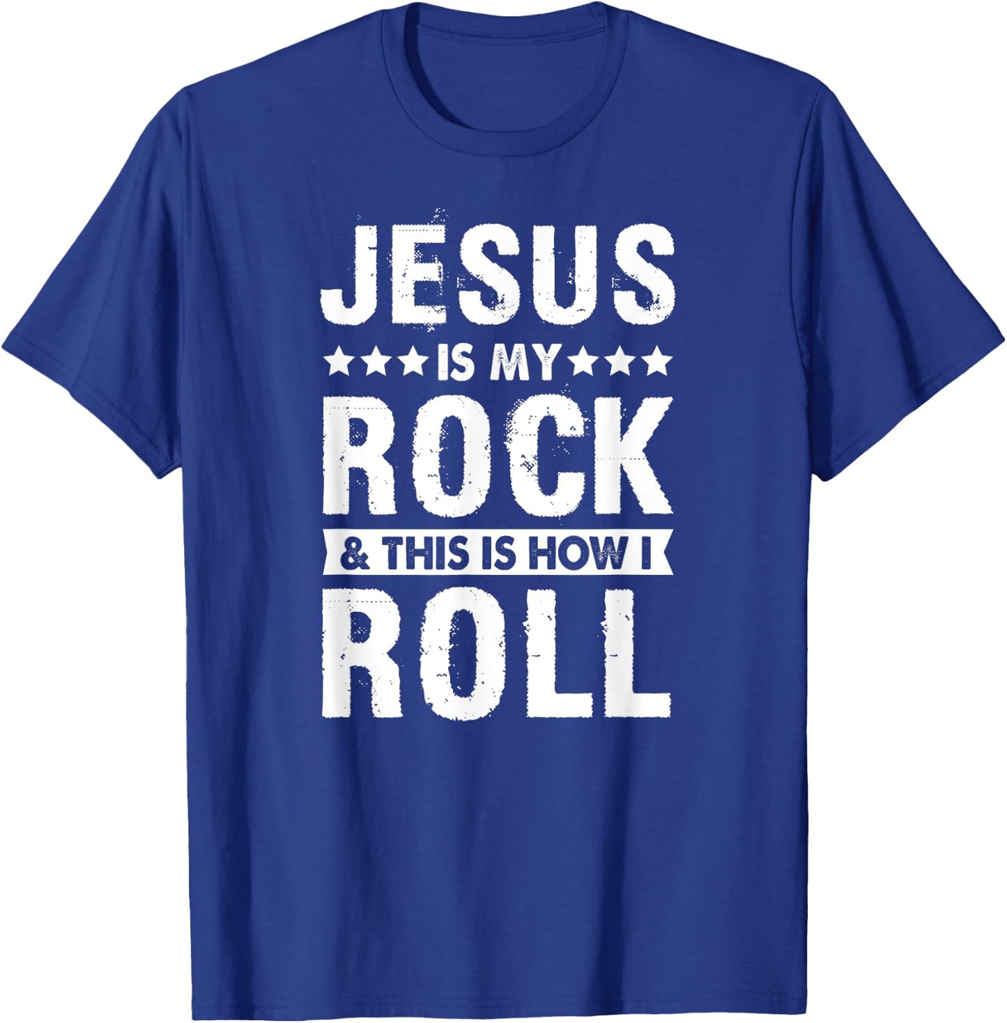 Jesus Is My Rock And This is How I Roll Bible Verse Easter T-Shirt - T-Shirt | Royal