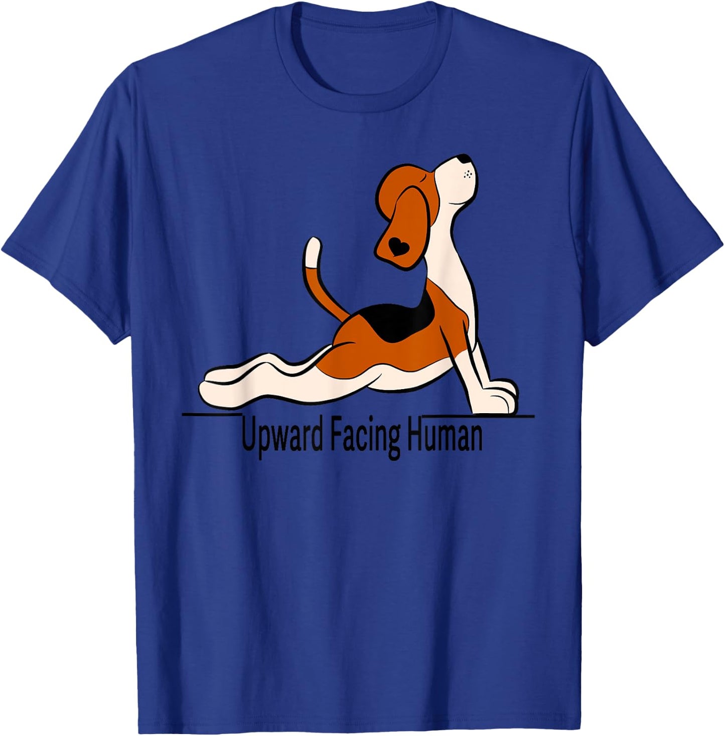 Upward Facing Human - men funny dog yoga T-Shirt - T-Shirt | Royal