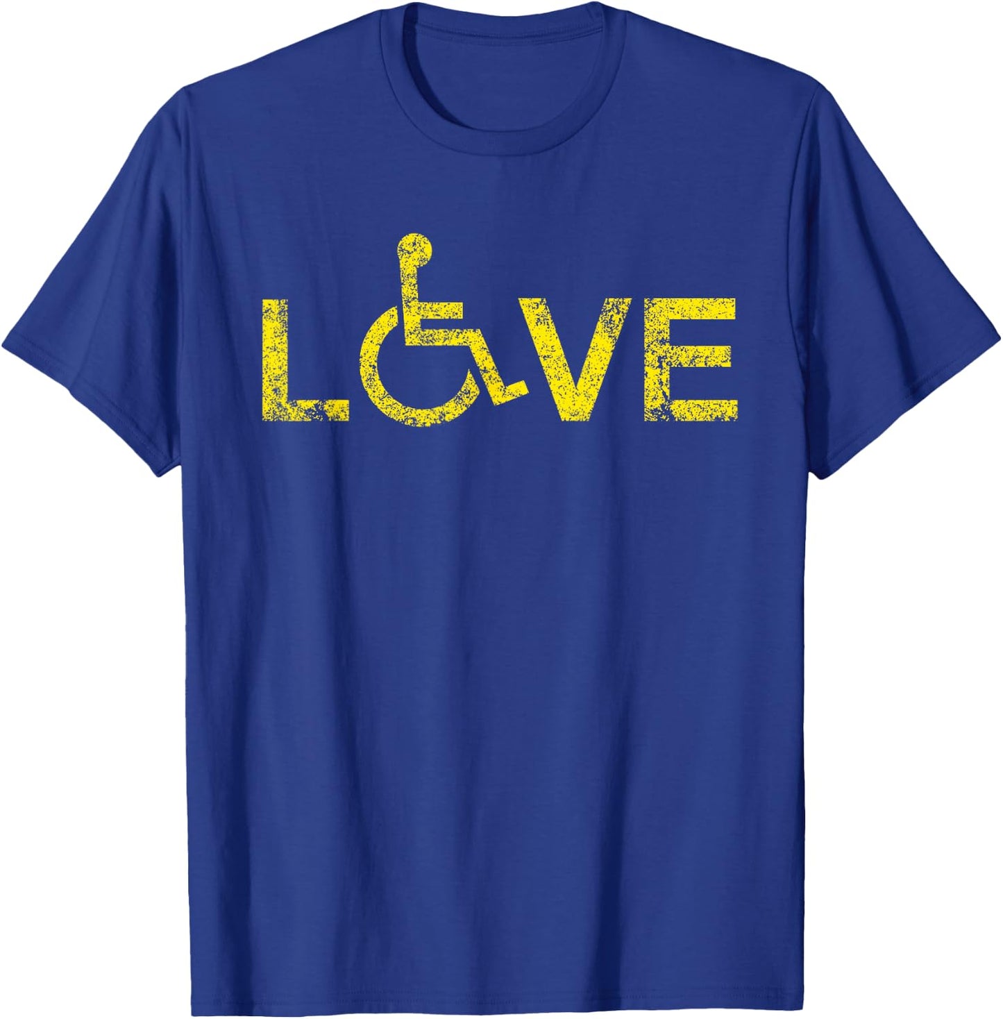 Handicap Wheelchair Love T-Shirt - T-Shirt | Royal