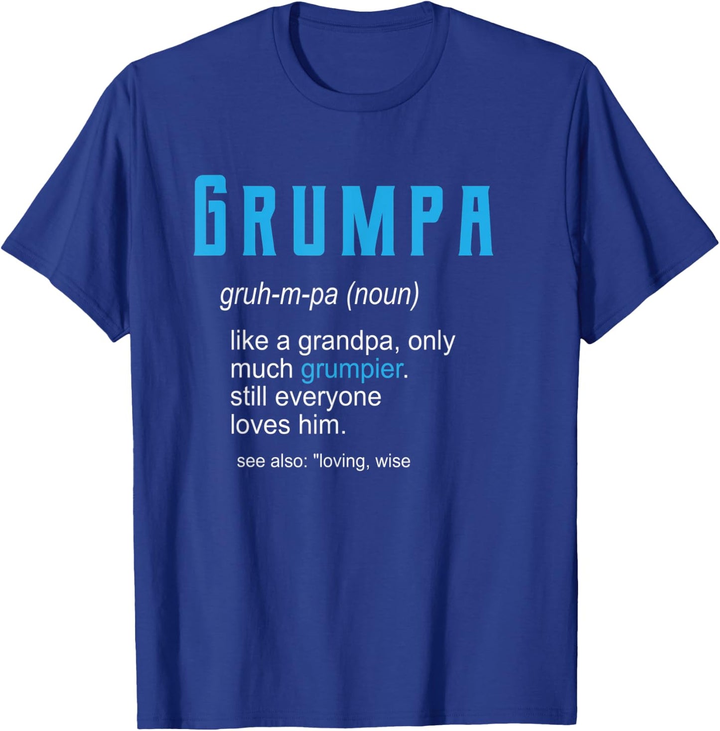 Pops Christmas Shirt for Grandpa, Funny Grumpa Definition T-Shirt - T-Shirt | Royal