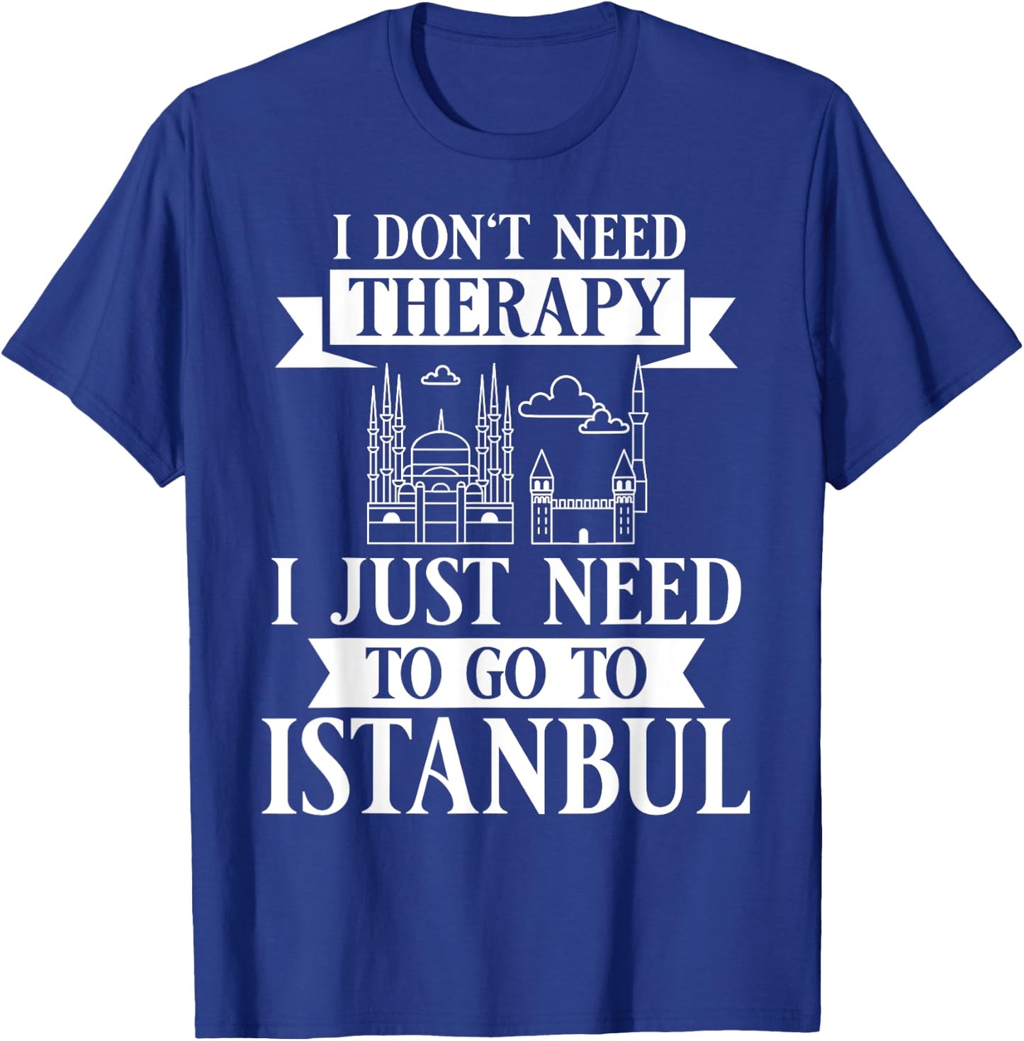 Istanbul Turkey City Skyline Map Travel T-Shirt - T-Shirt | Royal