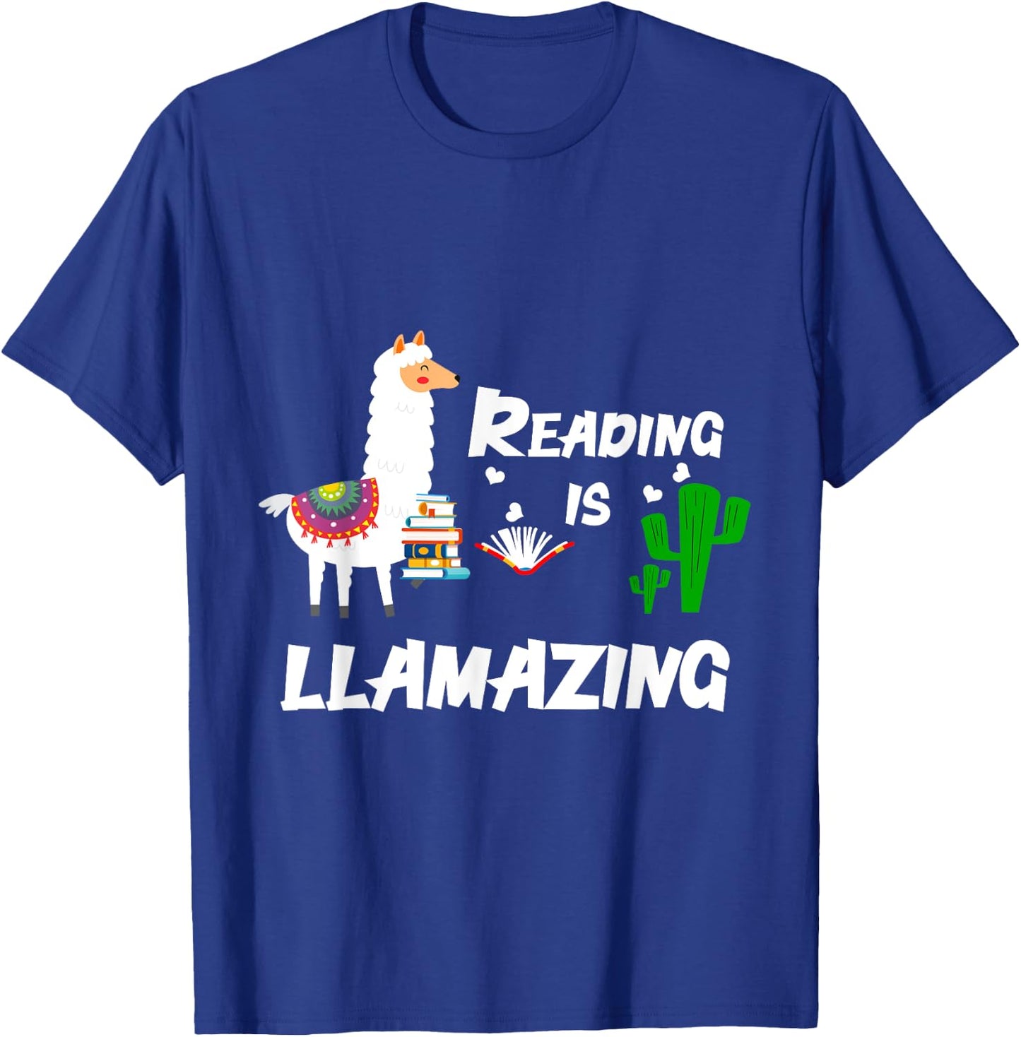 Librarian Book Reading Alpaca Llama T-Shirt - T-Shirt | Royal