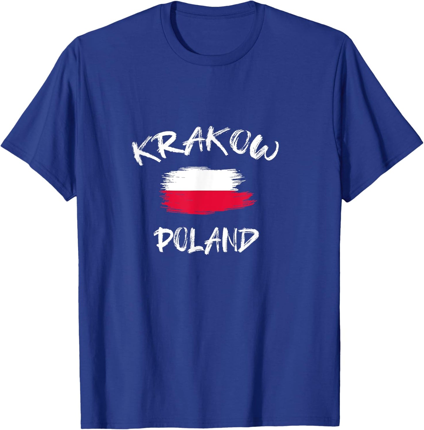 Krakow Poland Souvenir Polish Country Flag Brushed T-Shirt - T-Shirt | Royal