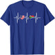 USA South Africa Shirt America South African Flag Heart T-Shirt - T-Shirt | Royal