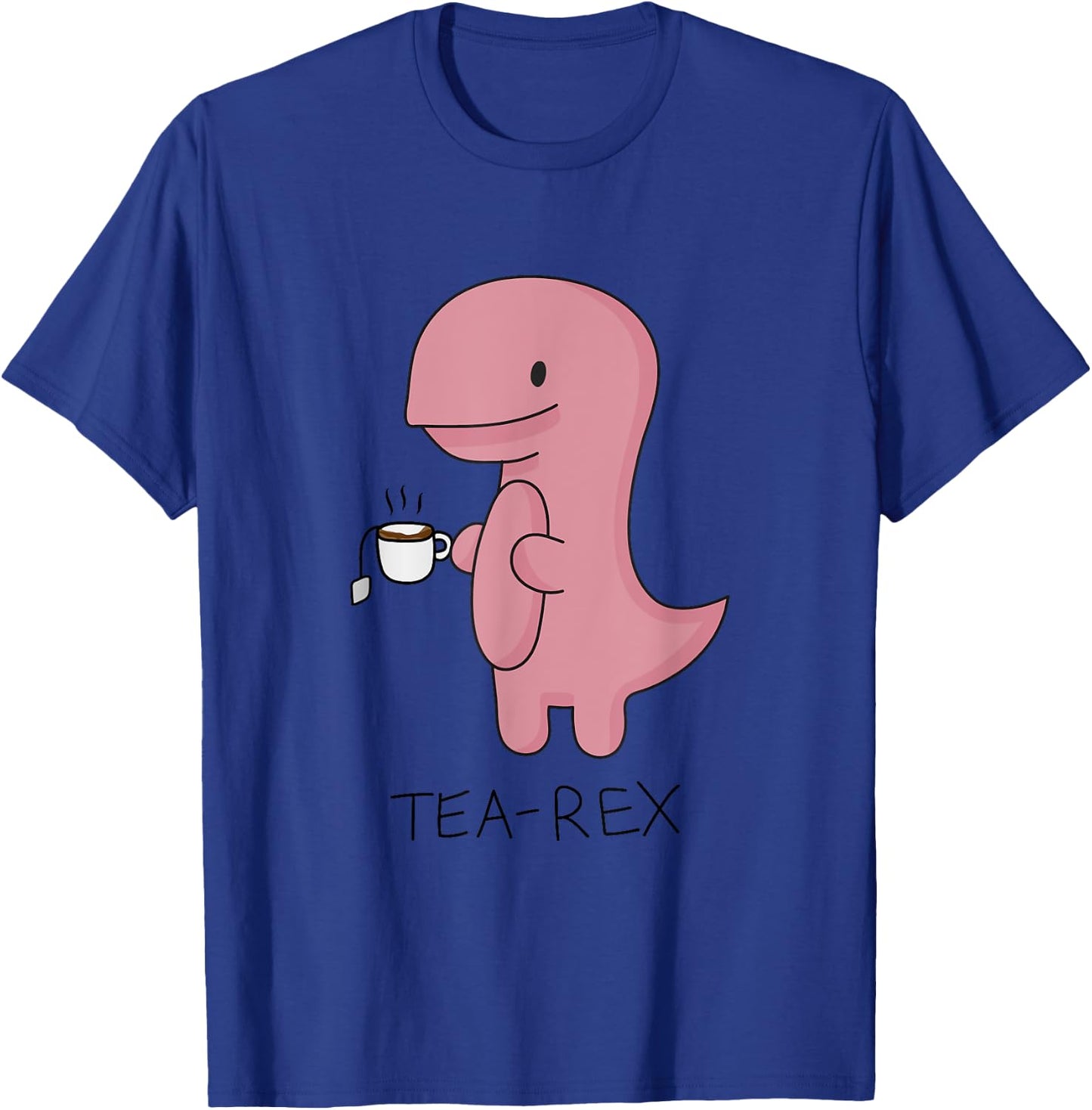 Tea rex Dinosaur Cartoon Lover Funny Cute Dino T-Shirt - T-Shirt | Royal