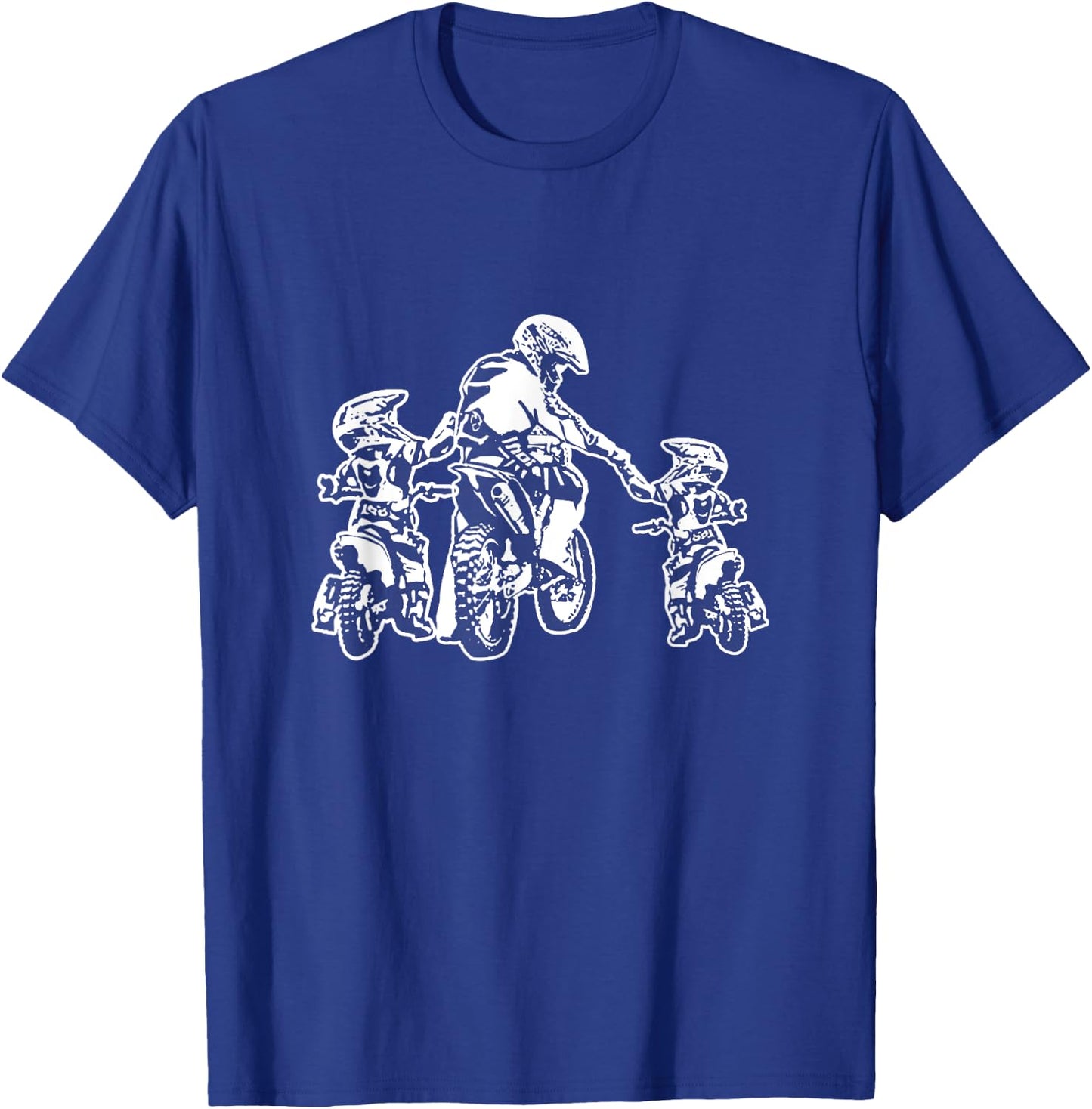 Motorcycle Motocross Father Child Son Hero Dirt Bike Gift T-Shirt - T-Shirt | Royal