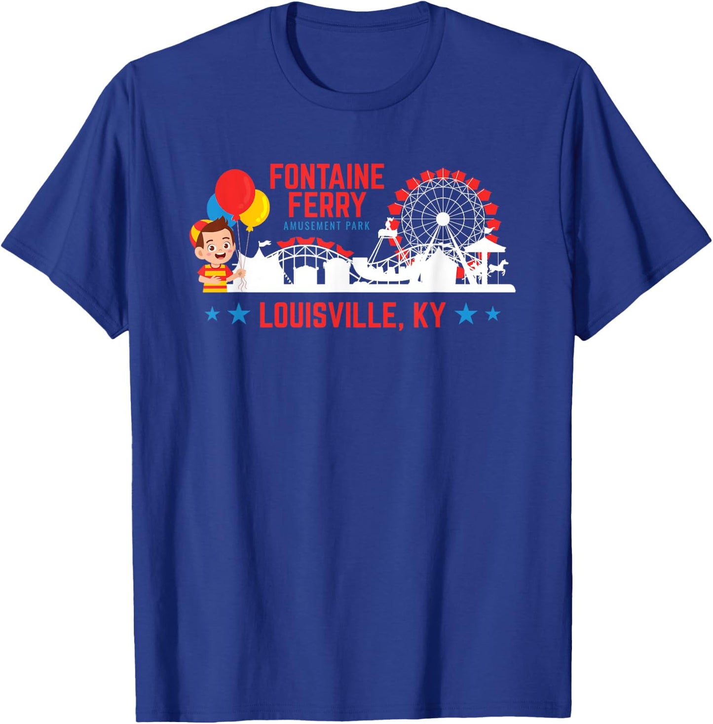 Louisville Park Fountain Fontaine Ferry T-Shirt - T-Shirt | Royal