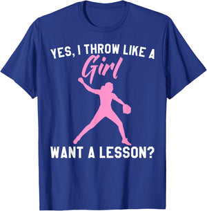 Funny Softball Art For Girls Women Softball Player Softball T-Shirt - T-Shirt | Royal
