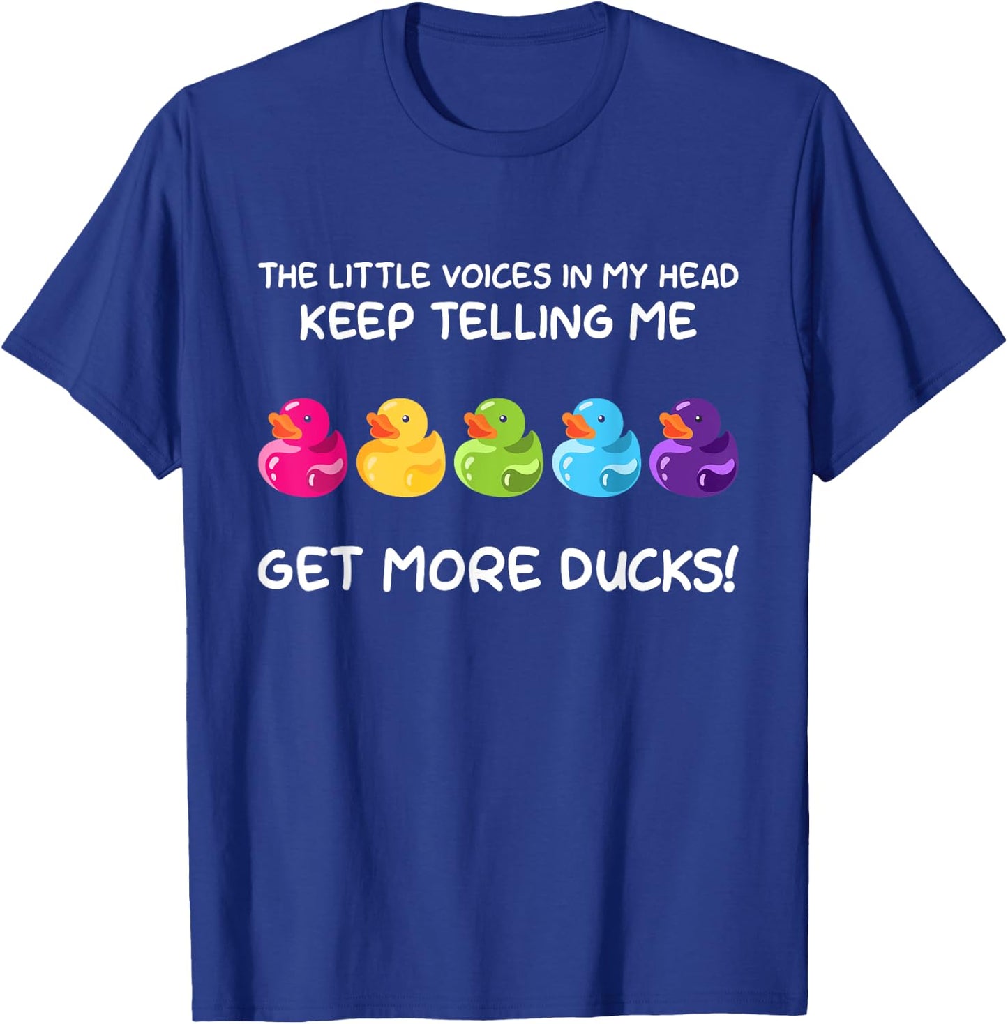 Cool Retro Yellow Rainbow Rubber Duck in 70s 80s Funny Duck T-Shirt - T-Shirt | Royal