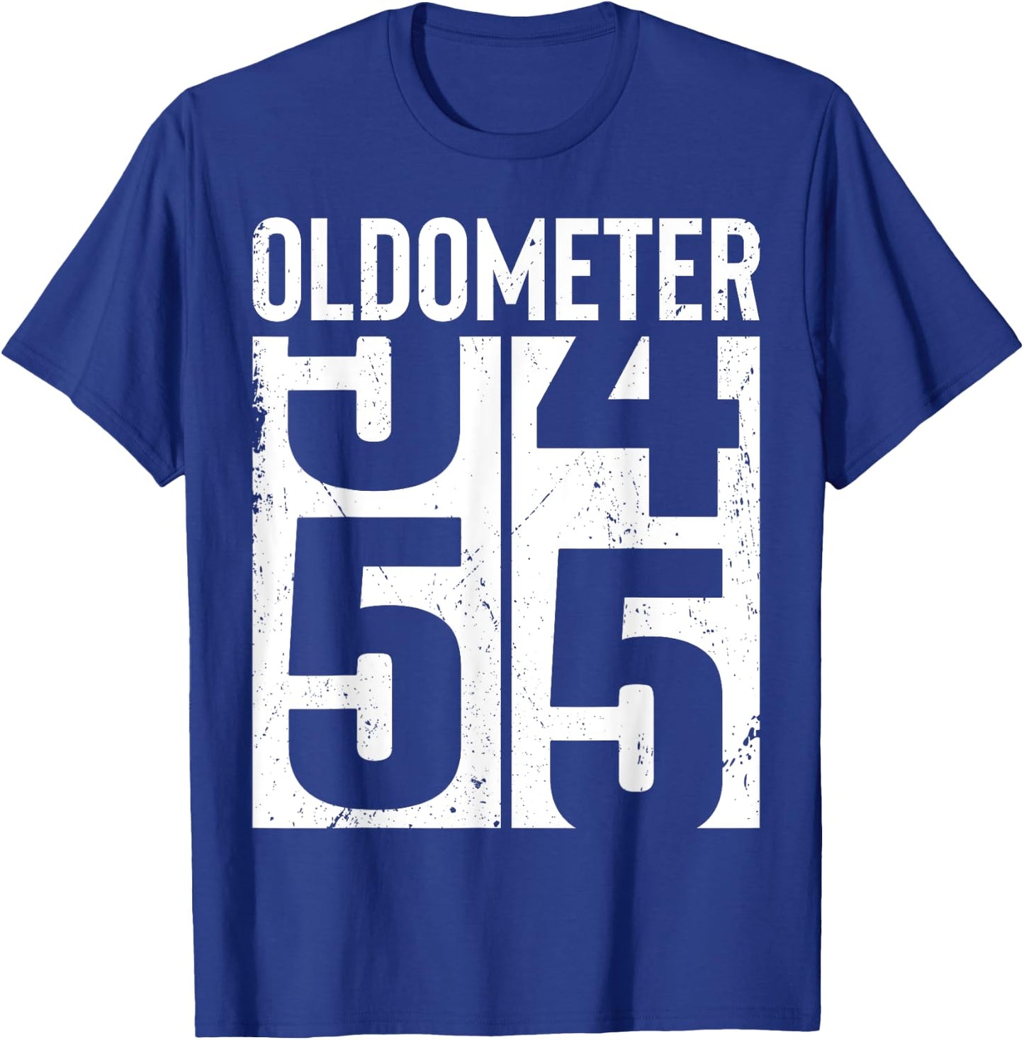 Funny 55 Years Old 55th Birthday Odometer Oldometer Men T-Shirt - T-Shirt | Royal