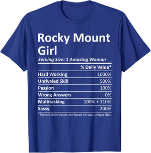 ROCKY MOUNT GIRL NC NORTH CAROLINA Funny City Home Root Gift T-Shirt - T-Shirt | Royal