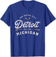 Rustic Motor City Classic Detroit Michigan 1701 USA Gift T-Shirt - T-Shirt | Royal