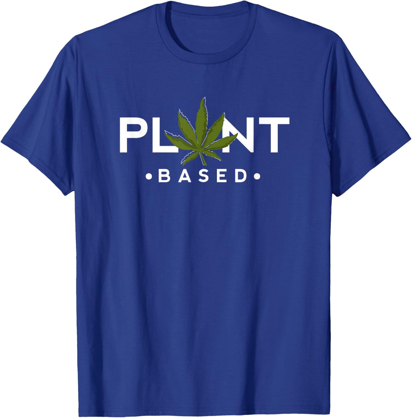 Plant-Based Marijuana Leaf Weed Joint Smoker Vegan T-Shirt - T-Shirt | Royal