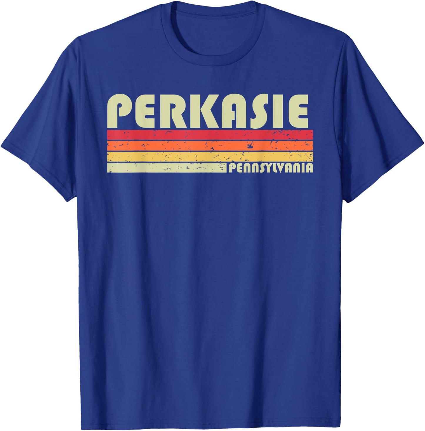 PERKASIE PA PENNSYLVANIA Funny City Home Root Gift Retro 80s T-Shirt - T-Shirt | Royal