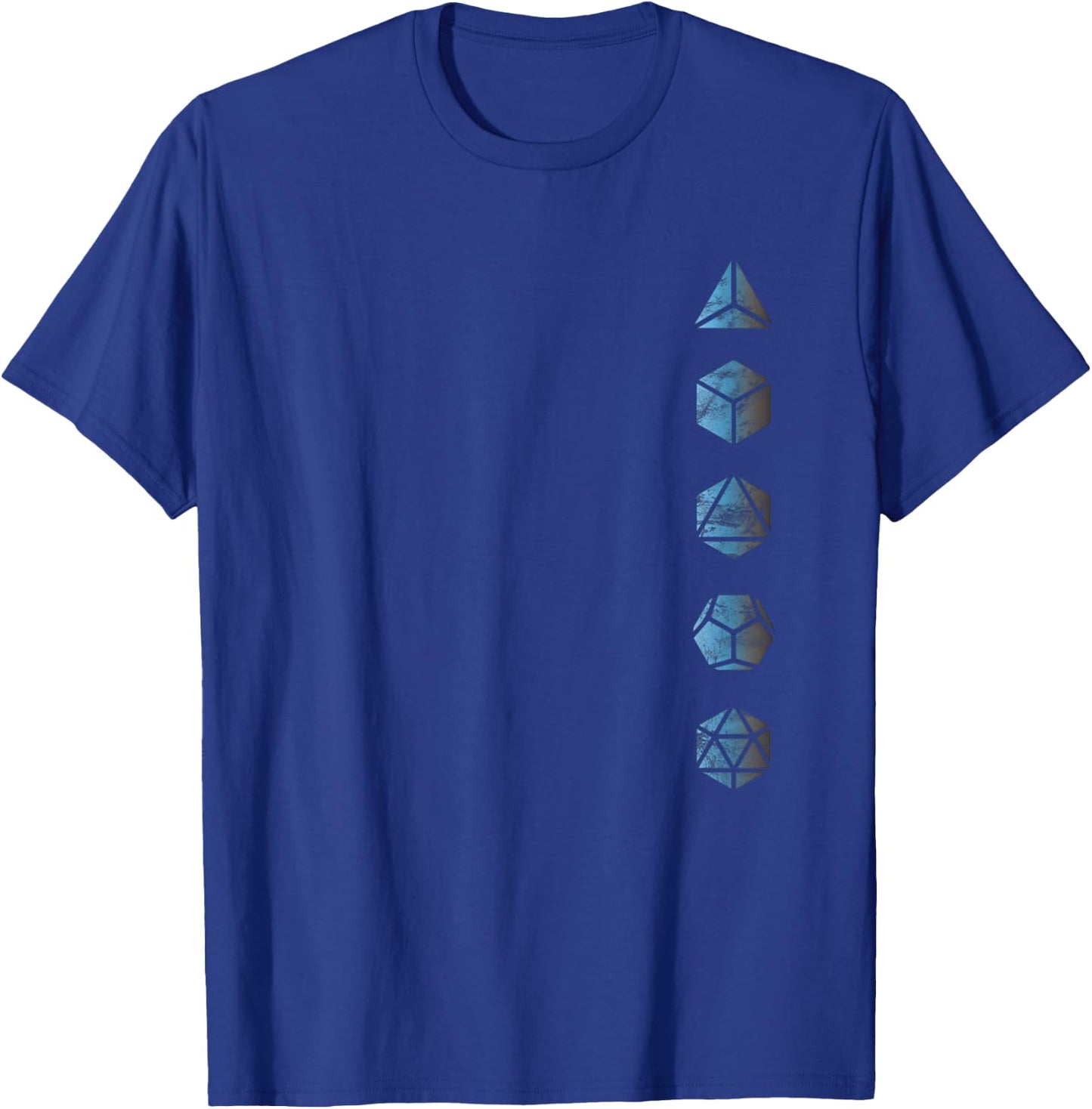 Platonic solids mathematics geometry symbol polyhedron T-Shirt - T-Shirt | Royal
