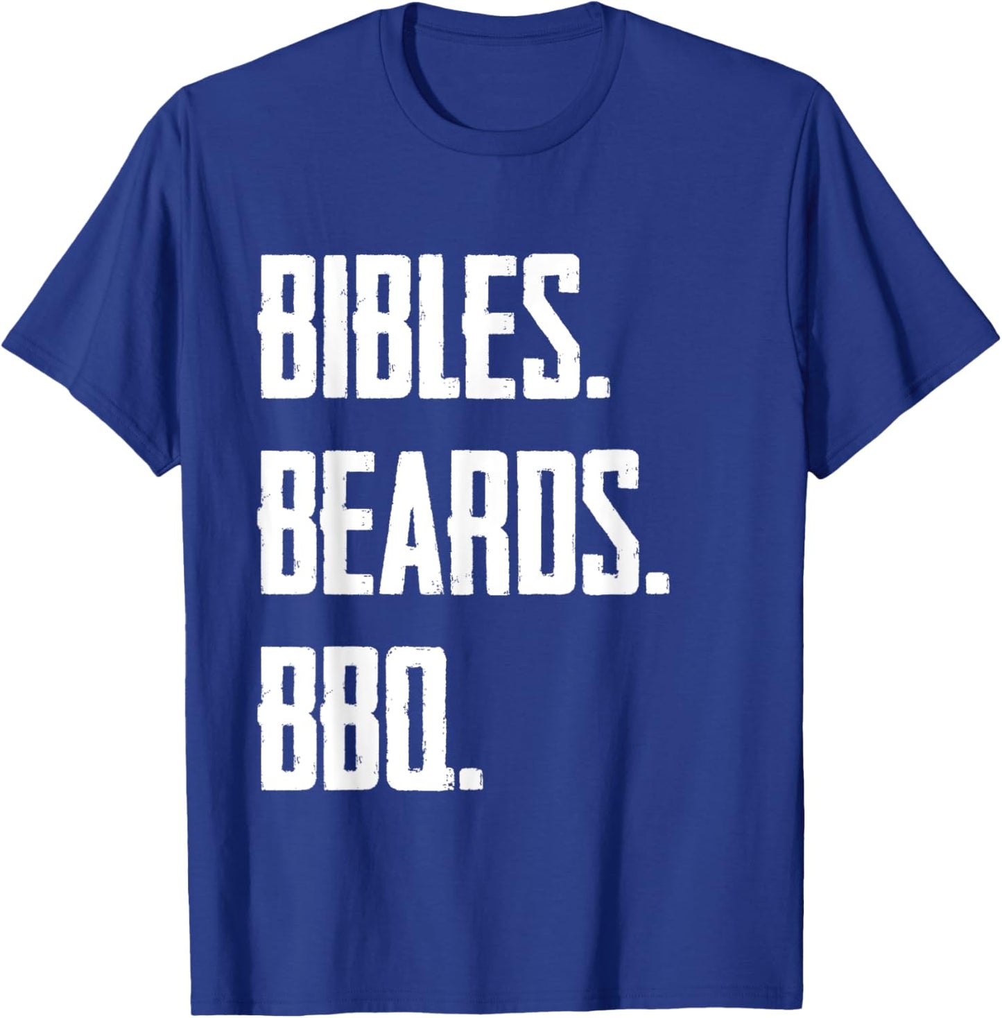 Funny Christianity Bibles Beards BBQ T-Shirt - T-Shirt | Royal