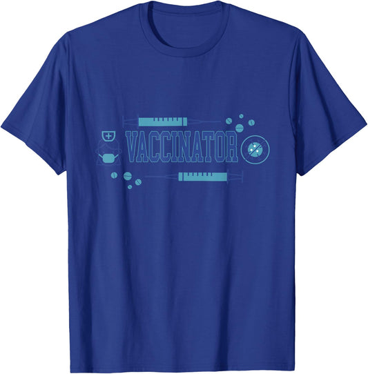 Vaccinator Design For Nurse, Immunization Giver T-Shirt - T-Shirt | Royal