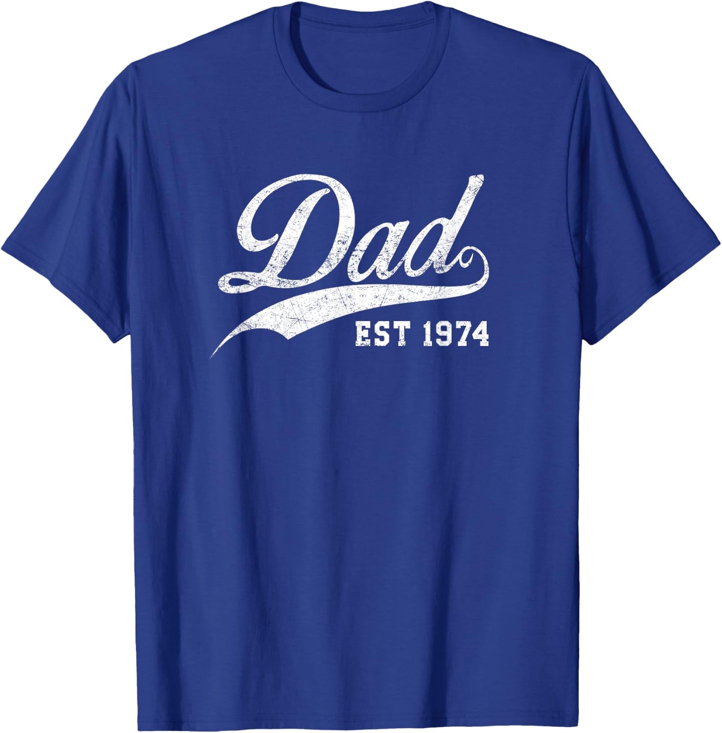 Dad Established 1974 Father's Day T-Shirt - T-Shirt | Royal
