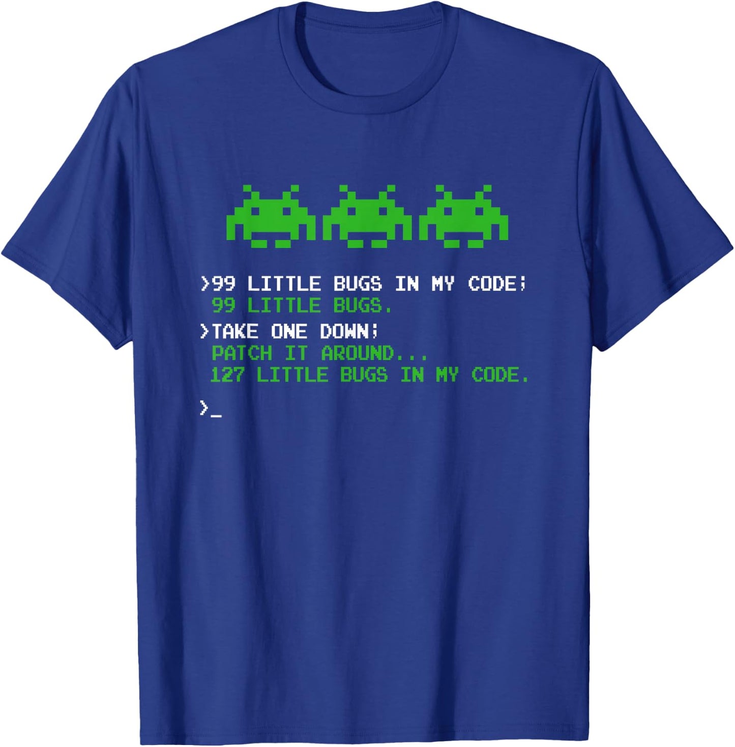 99 Small Bugs in Code Software Engineer Programmer T-Shirt - T-Shirt | Royal