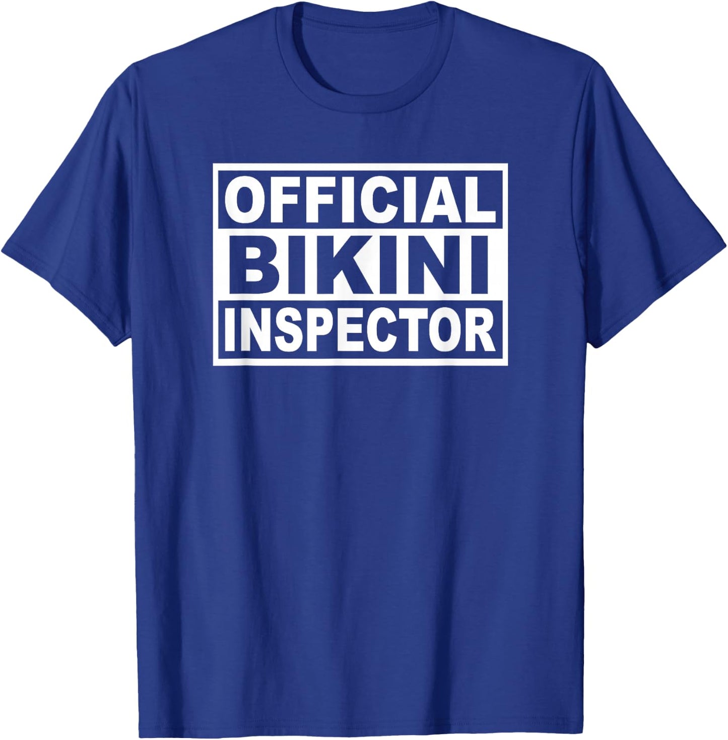 Official Bikini Inspector Graphic T-Shirt - T-Shirt | Royal