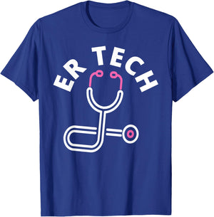 ER Tech Technicians Design - Emergency Room Nursing Staff T-Shirt - T-Shirt | Royal