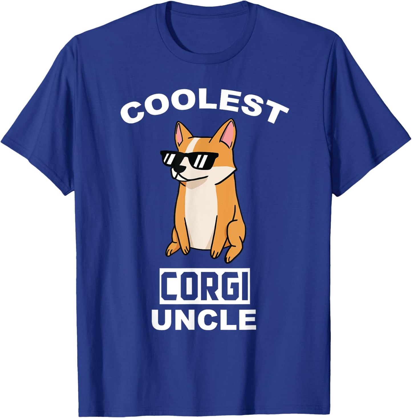 Coolest Corgi Uncle Funny Dog Men Women T-Shirt - T-Shirt | Royal