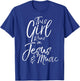 Christian Gift This Girl Runs on Jesus & Music T-Shirt - T-Shirt | Royal