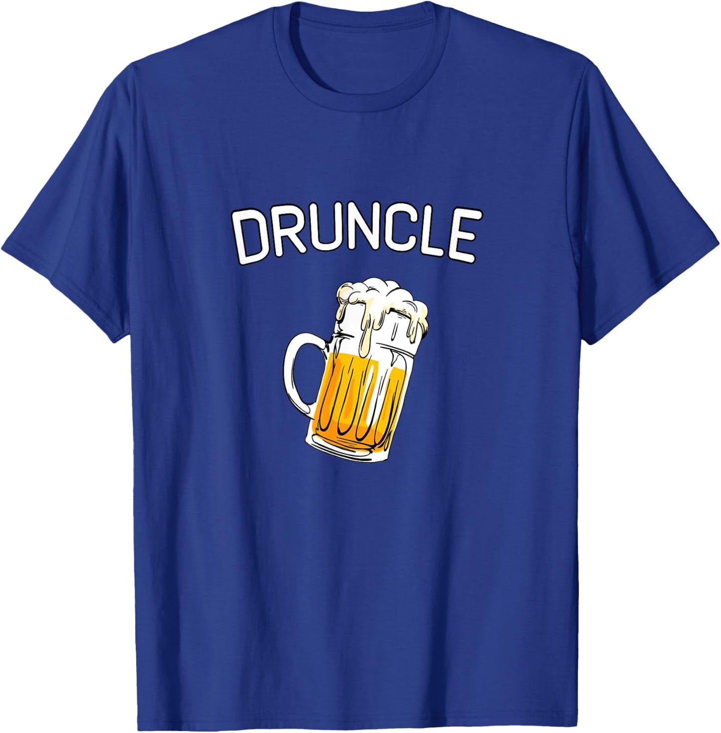 Druncle Beer Whiskey Drunk Uncle Funny Father T-Shirt - T-Shirt | Royal