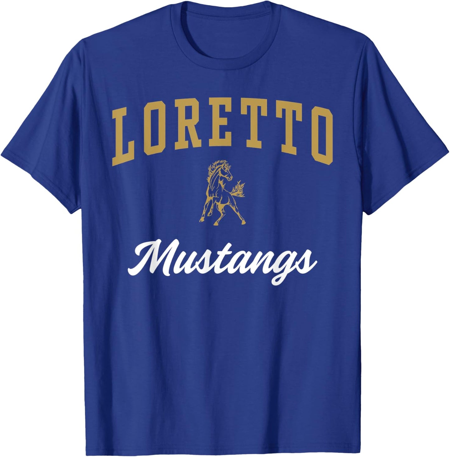 Loretto High School Mustangs T-Shirt - T-Shirt | Royal