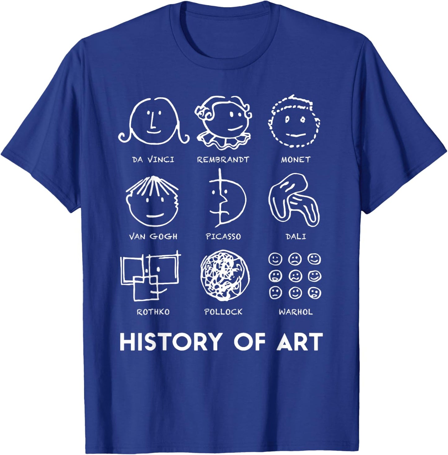 History Of Art for Teachers Students Love Art T-Shirt - T-Shirt | Royal