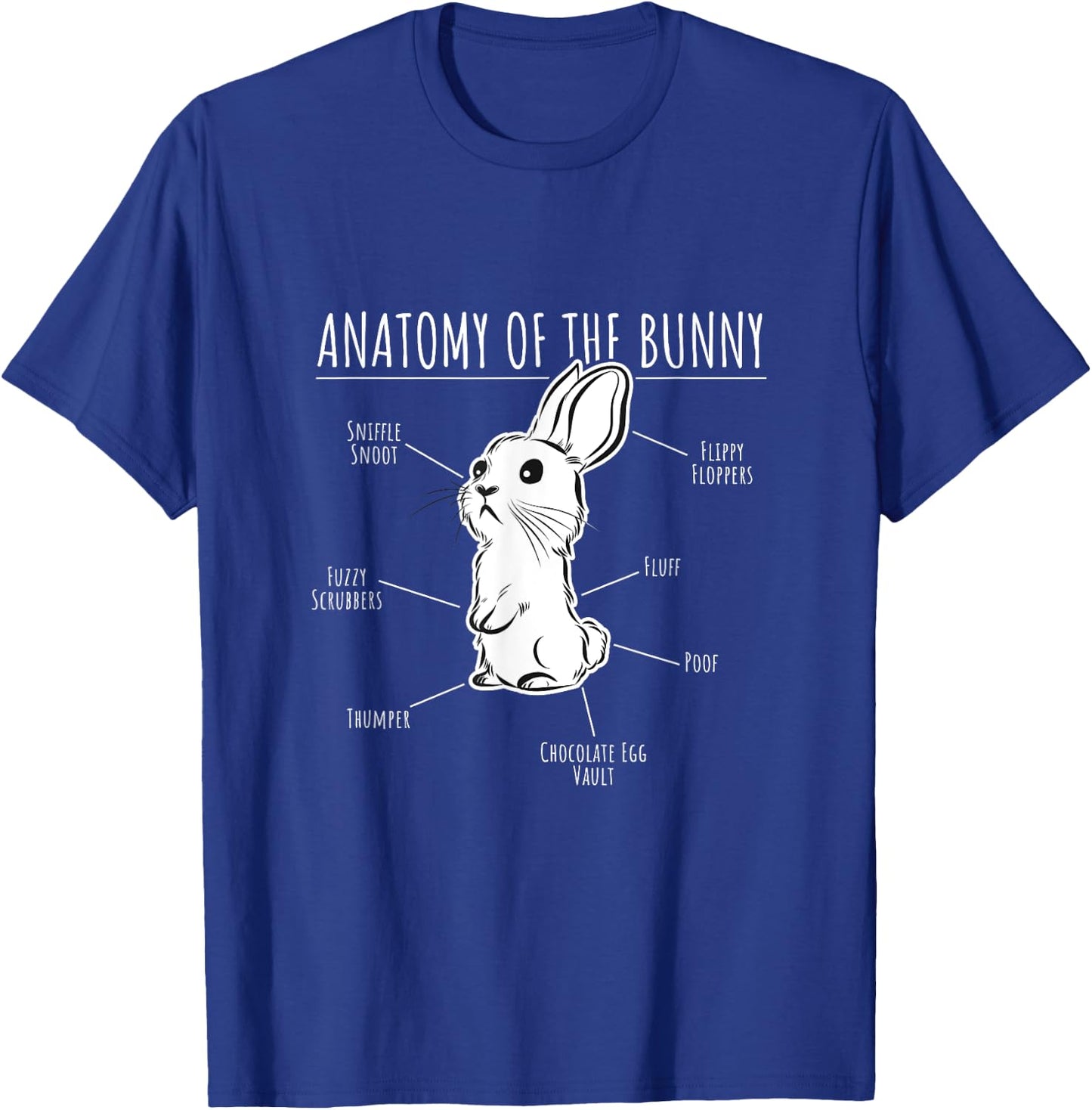 "Anatomy of the Bunny" | Funny Gift Rabbit Lovers T-Shirt - T-Shirt | Royal