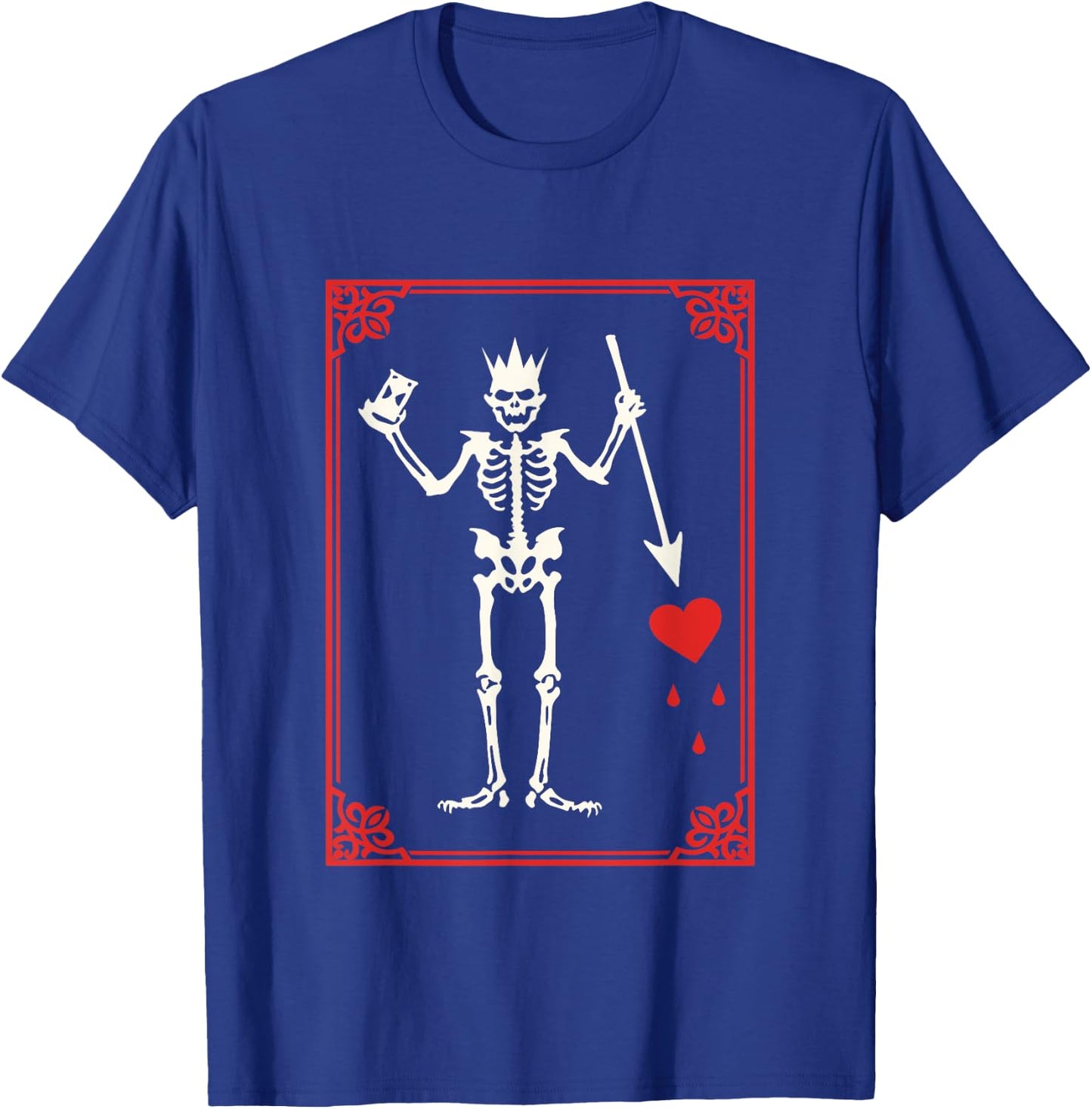 Blackbeard The Pirate Battle Flag Jolly Roger Military T-Shirt - T-Shirt | Royal