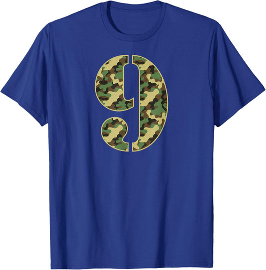 9th Birthday Gift Soldier 9 Year Old Military Themed Camo T-Shirt - T-Shirt | Royal