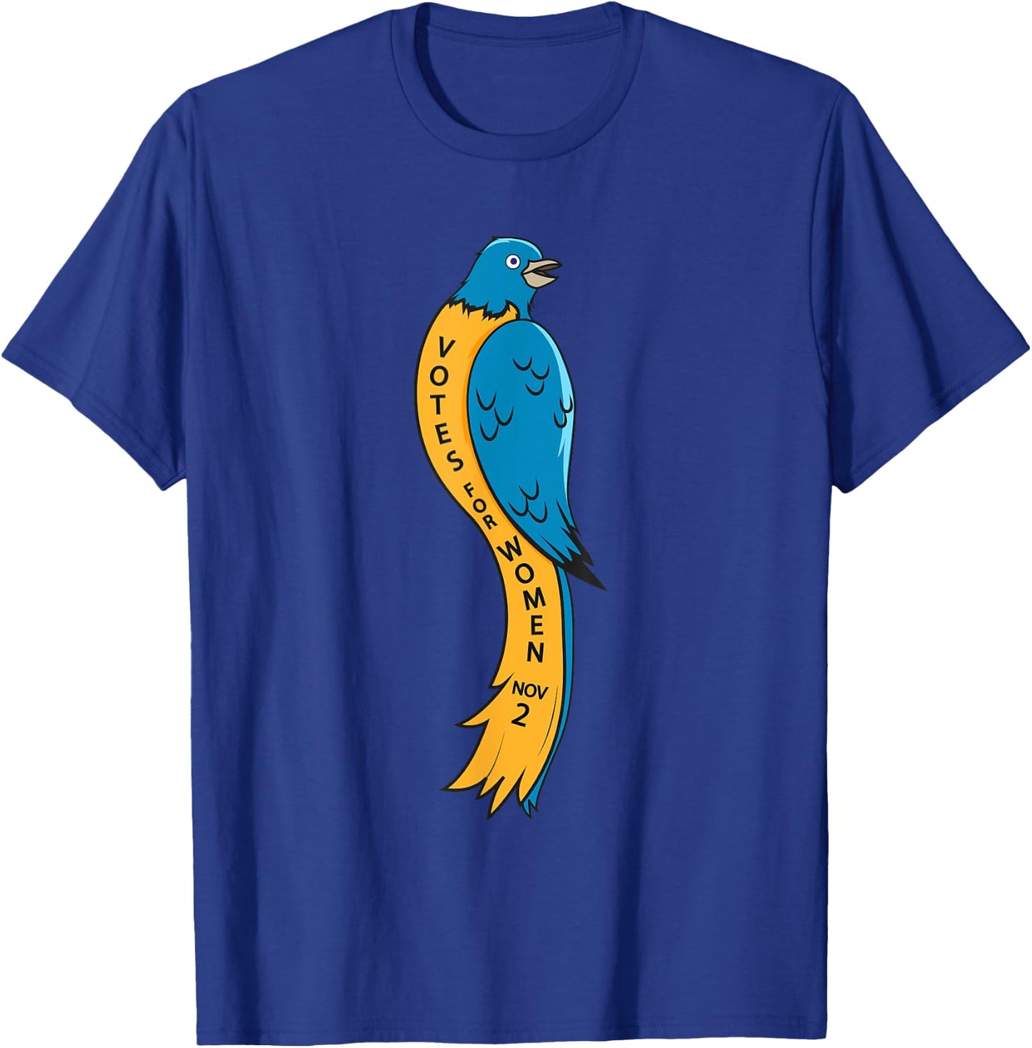 Votes Suffrage Blue Bird 100 Years Feminist T-Shirt - T-Shirt | Royal