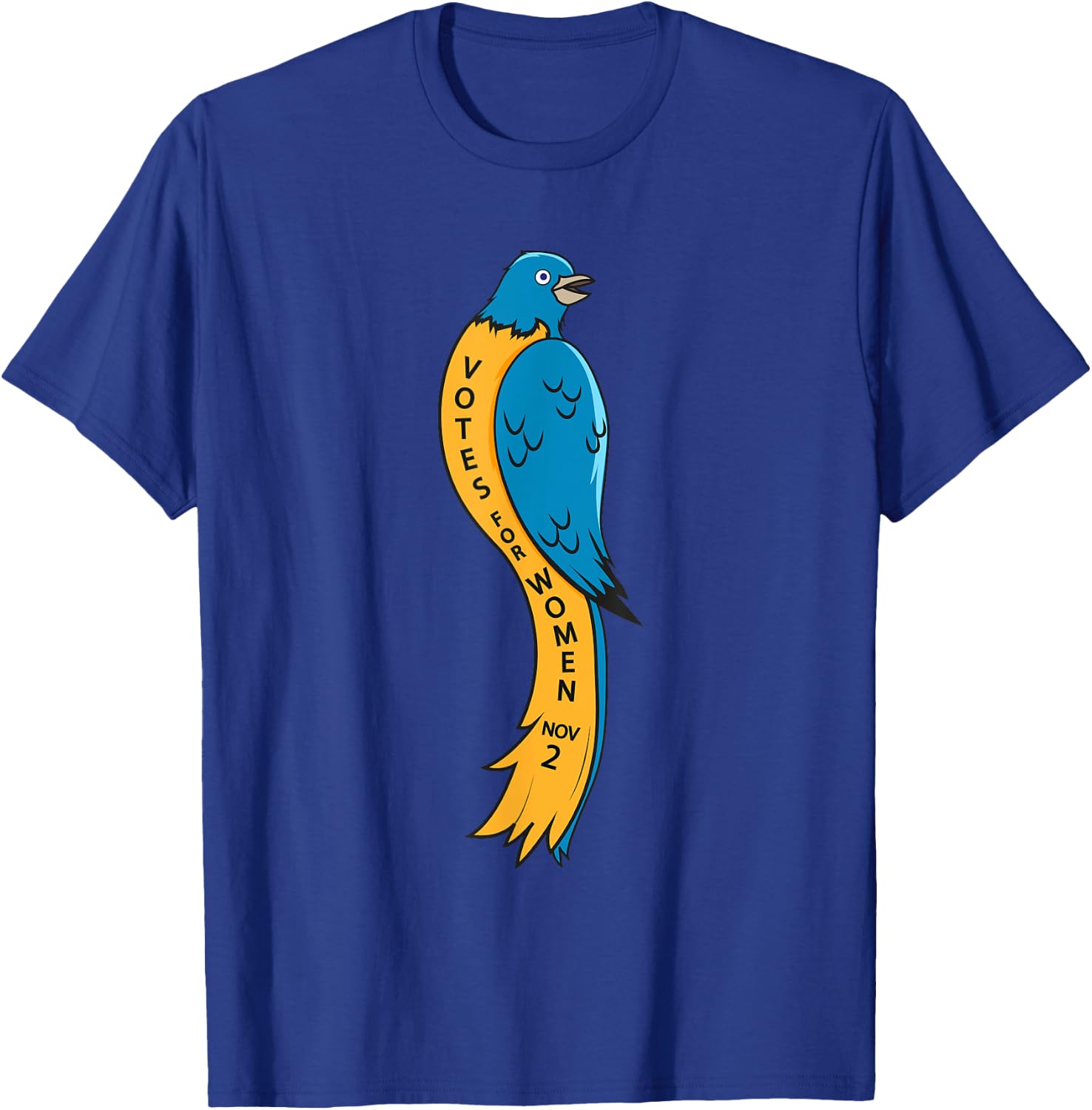 Votes Suffrage Blue Bird 100 Years Feminist T-Shirt - T-Shirt | Royal