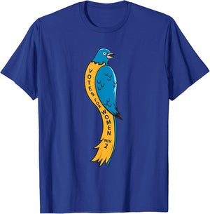 Votes Suffrage Blue Bird 100 Years Feminist T-Shirt - T-Shirt | Royal
