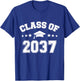 Class of 2037 Pre-K graduate preschool graduation T-Shirt - T-Shirt | Royal