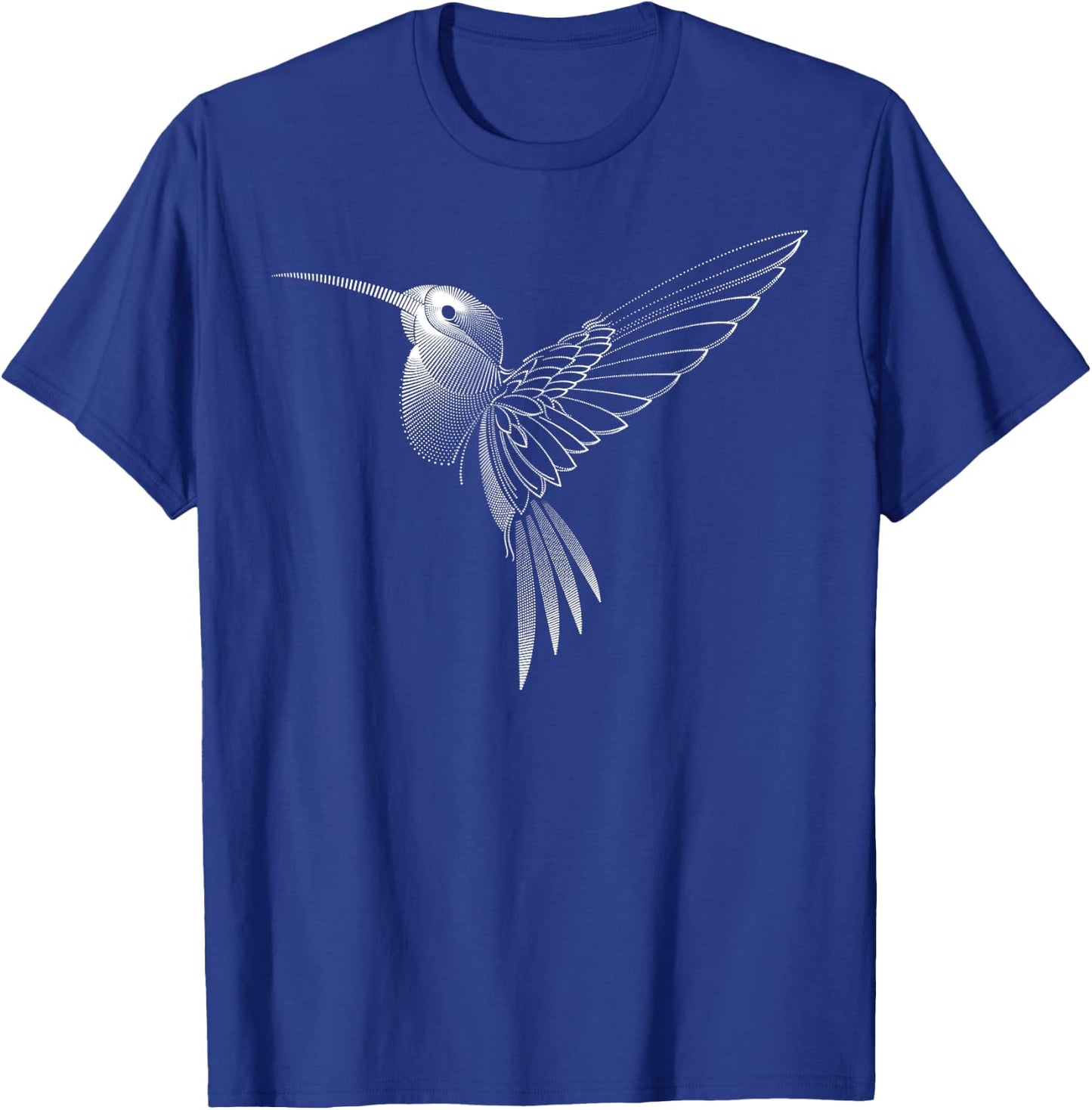 Hummingbird Dot Line Art Bird Portrait Sketch - Hummingbird T-Shirt - T-Shirt | Royal