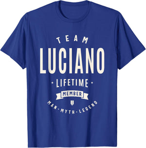 Team Luciano Lifetime Member Funny Name Luciano T-Shirt - T-Shirt | Royal