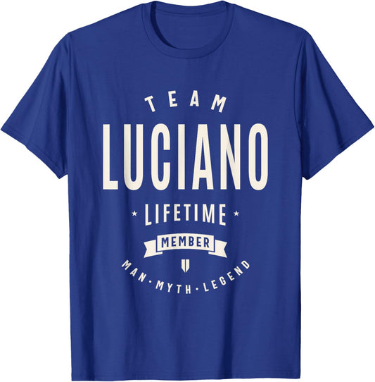 Team Luciano Lifetime Member Funny Name Luciano T-Shirt - T-Shirt | Royal